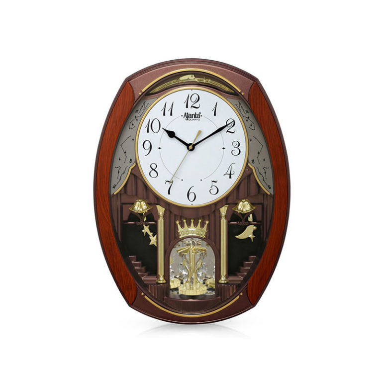 2927 Brown Musical Pendulum Clock Orpat