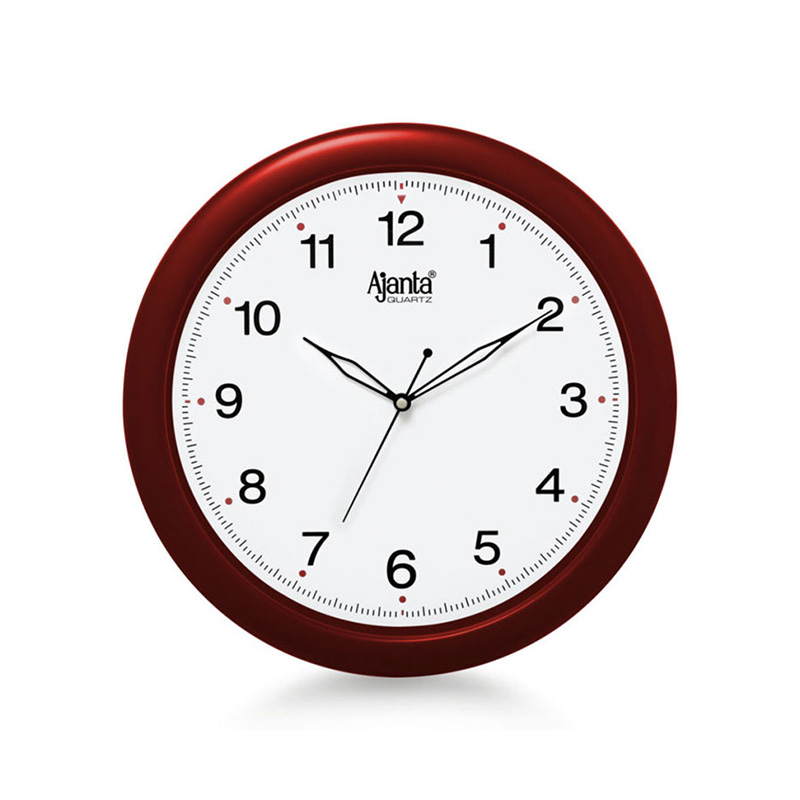 Wall Clock Wooden Sweep Second Clock Wooden Glass Clock 7607 - Main Image