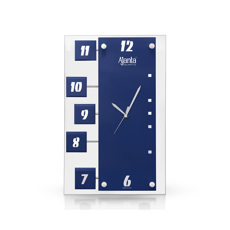 Wall Clock - Wooden Sweep Second Clock - Wooden Glass Clock - 7697 ...