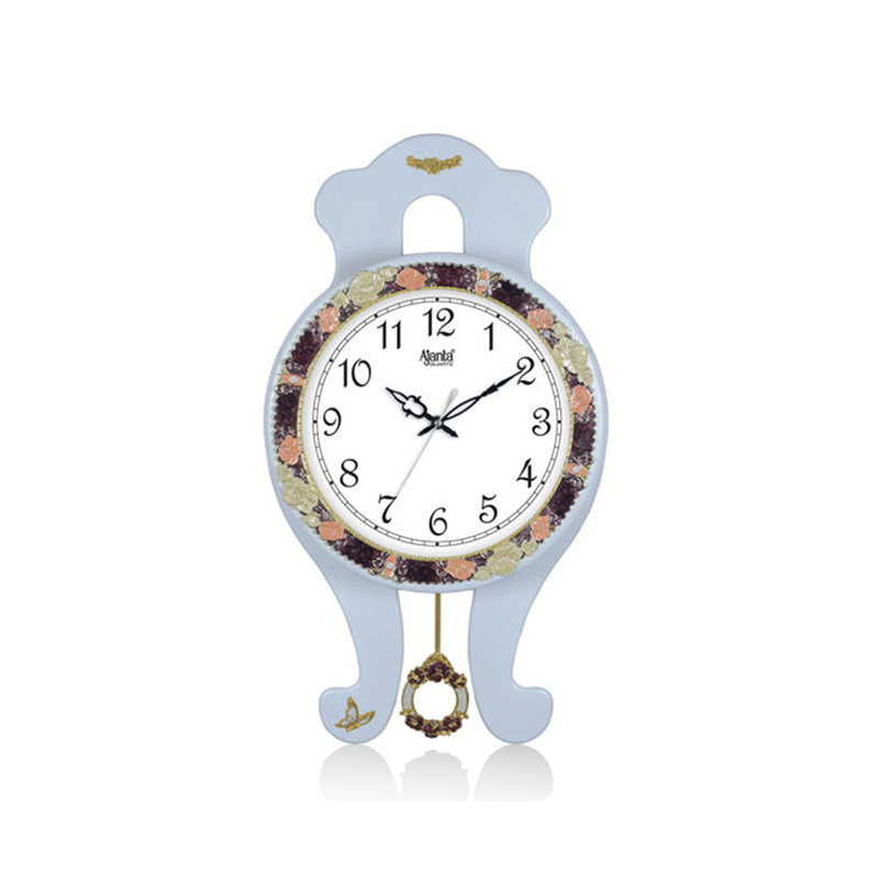 Wooden Pendulum Clock 8327 White