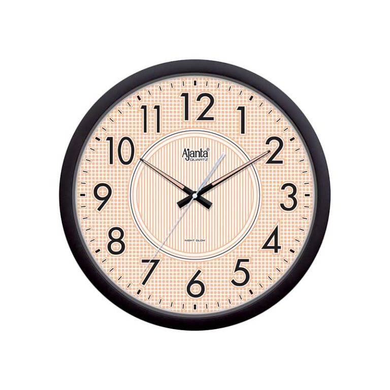 Ajanta 5087 Night Glow Sweep Second Clocks (Black) Orpat Group