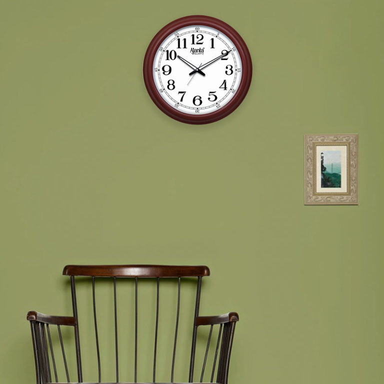 Ajanta 547 Office Sweep Second Clock (Oak Wood) Orpat Group