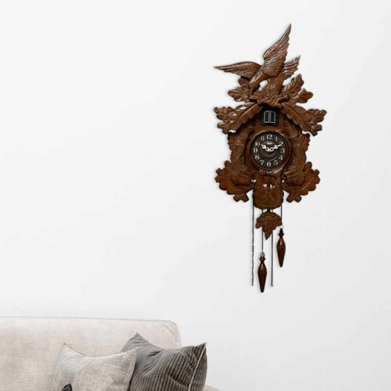 CUCKOO 037 Brown Solid Wood Cuckoo Clock Orpat
