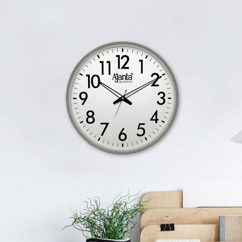 467 White Designer Sweep Second Clock | Orpat