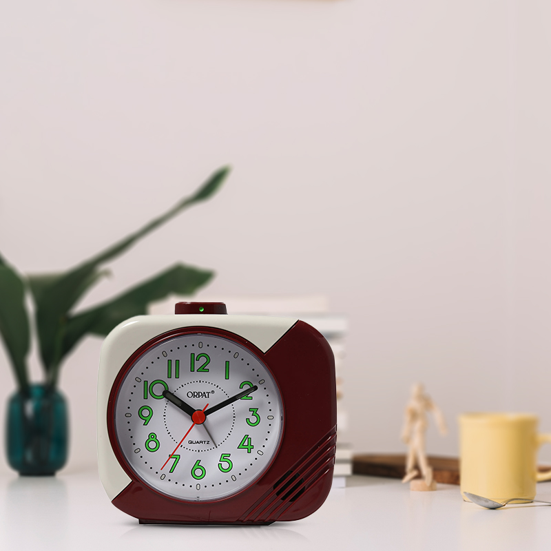 Orpat TBB-207 (4.5 V) Buzzer Alarm Clock (Burgundy) | Orpat Group