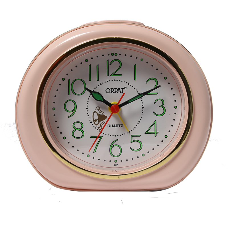 Time Piece Bell Alarm Clock TBM-747 Light Pink