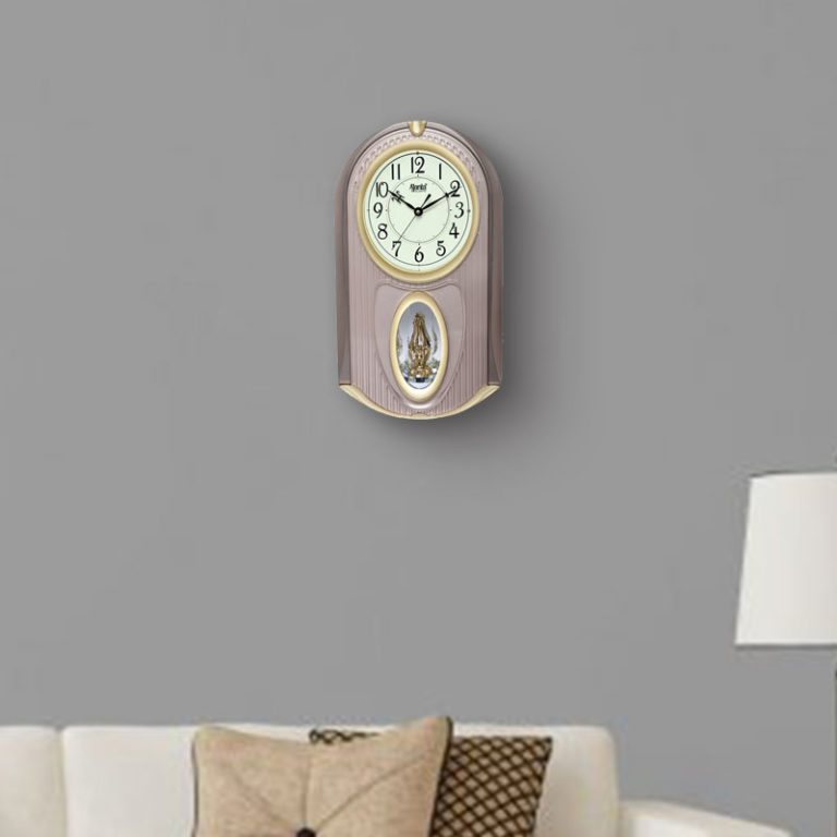 4227 Pink Musical Pendulum Clock Orpat