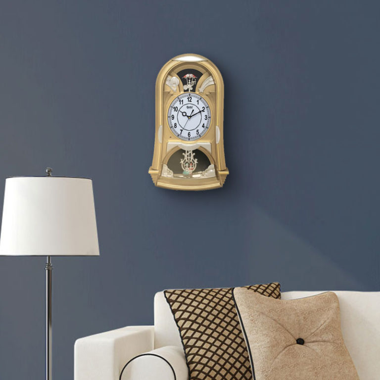 4627 Golden Musical Pendulum Clock Orpat