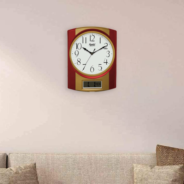 Classic Musical Quartz Wall Clock - 1807 Red