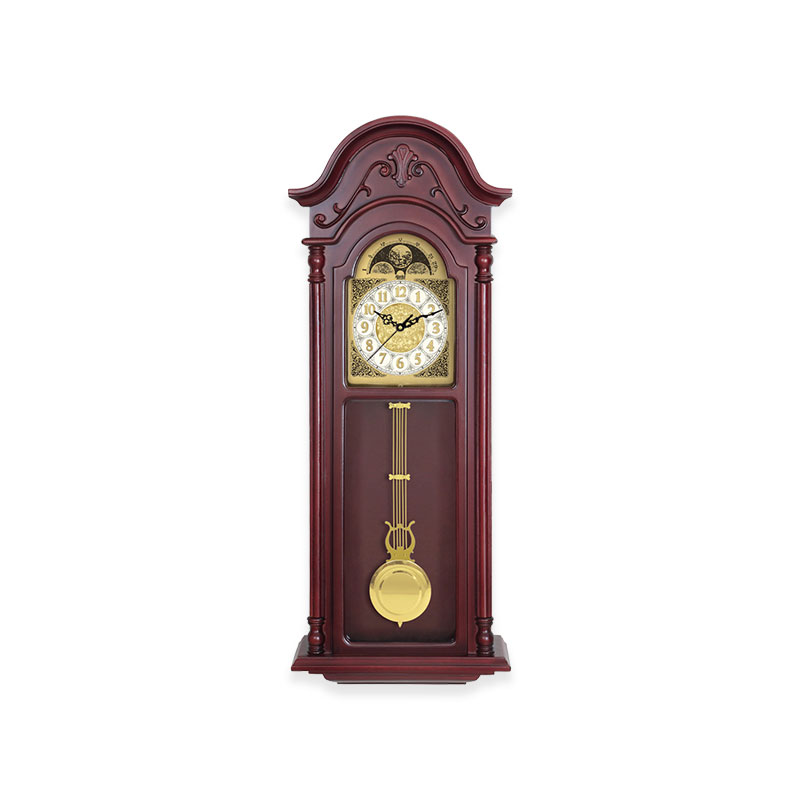 Grandfather Series Rhythmic Pendulum Rose wood Clock