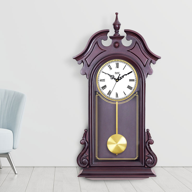 Grandfather Series Rhythmic Pendulum Clock - GF - 197 Oak Wood