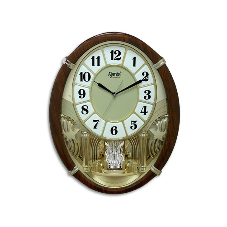 Ajanta 3327 Classic Musical Pendulum Wall Clock (Golden) Orpat Group