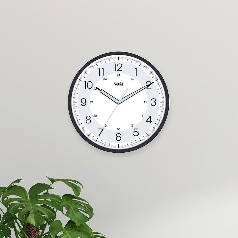 Designer Wall Clock 2937 Matt Black