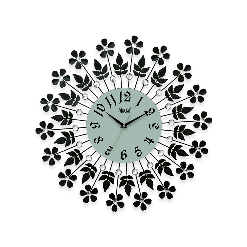D.S. 177 Black Designer Sweep Second Clock