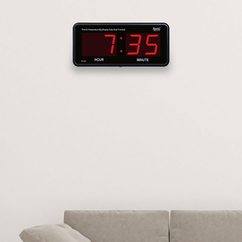 Digital clock Calendar - Dc 047 Black
