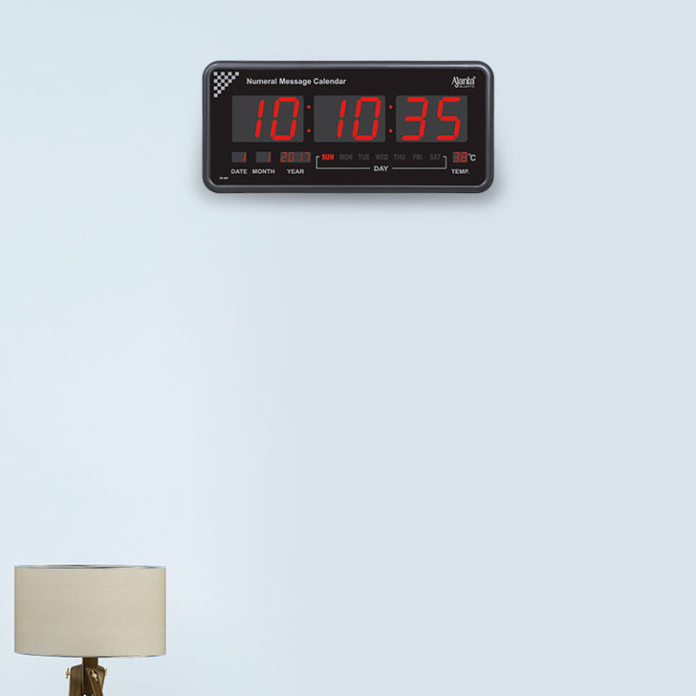 Digital Calendar Wall Clock DC087 Black Orpat Group