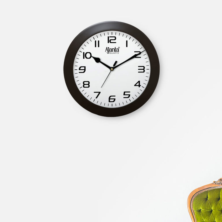 Ajanta 7657 Wooden Simple Clock (Brown) Orpat Group