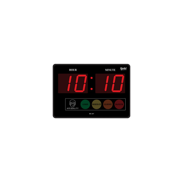 Digital Calendar Wall Clock DC147 BLACK Orpat Group